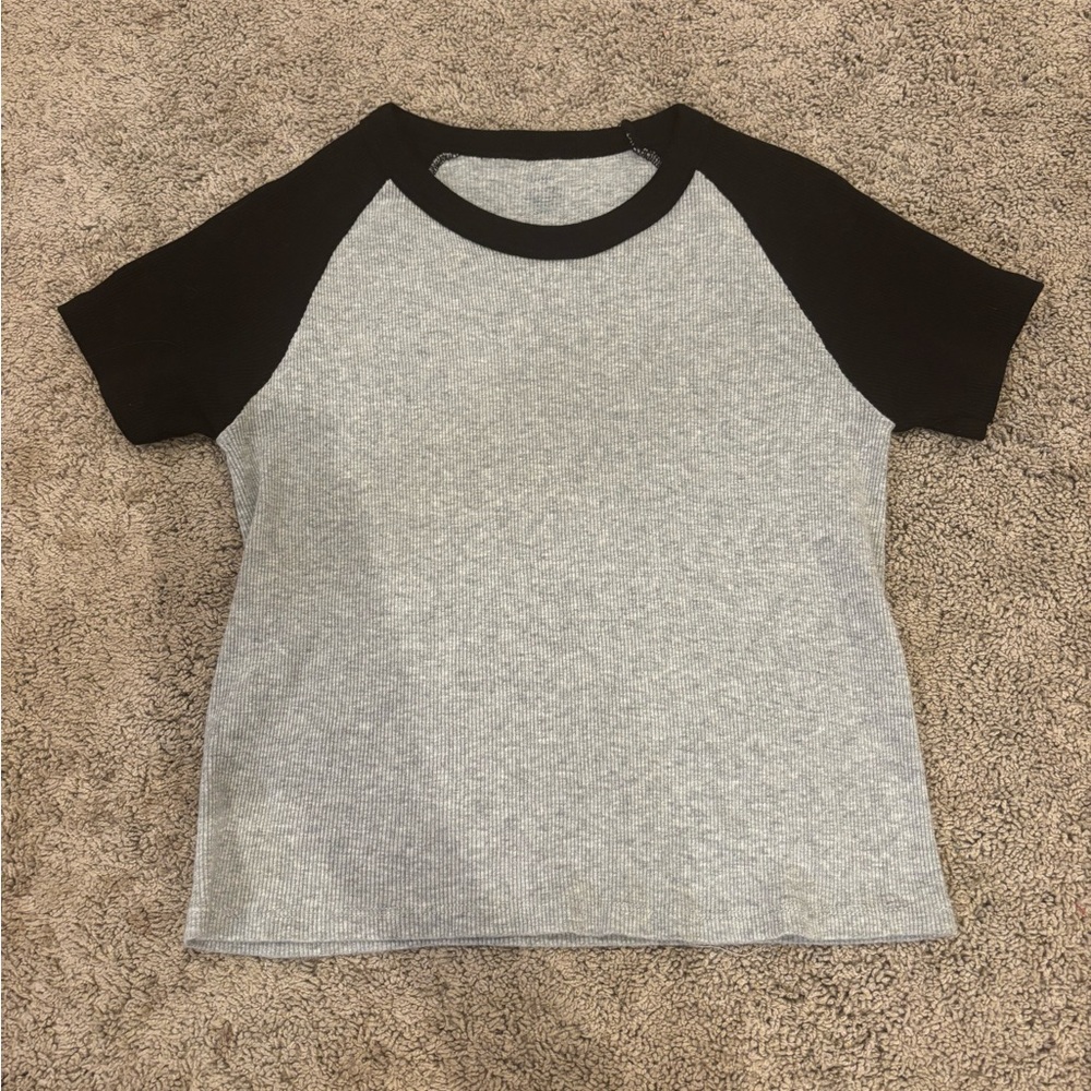 Kids Black and Gray Raglan T-Shirt